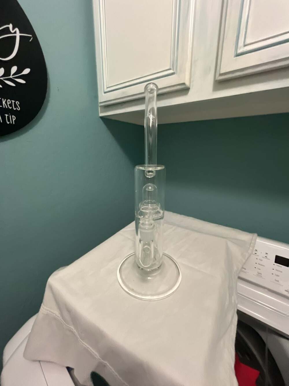Ripper Glass Clear Showerhead Perc Straight Tube Piece